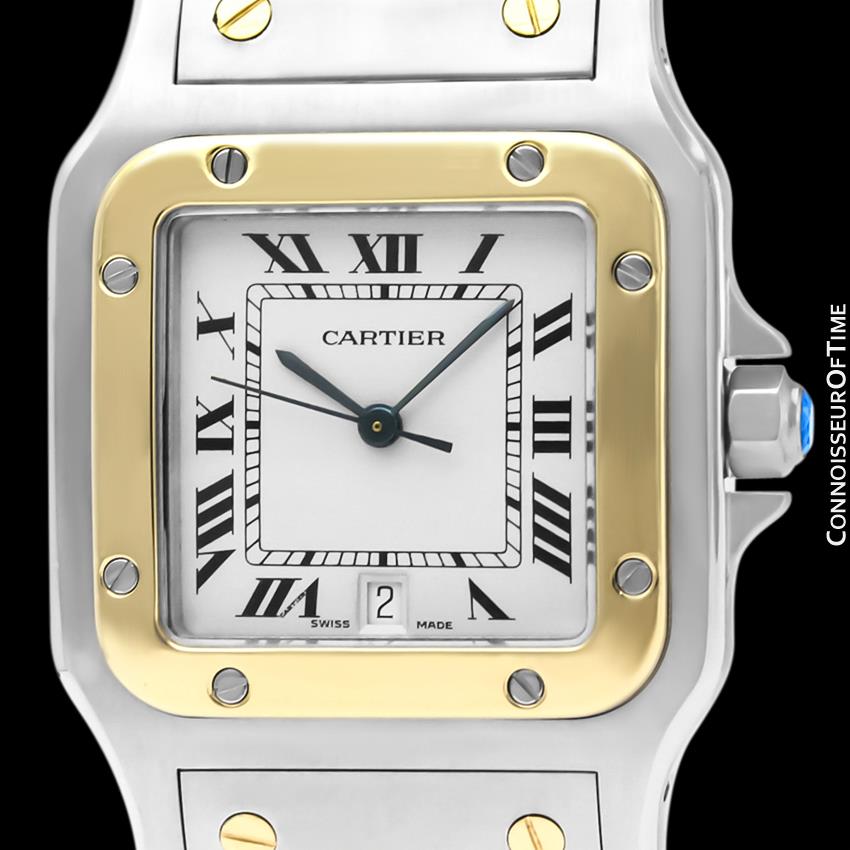 Cartier Santos Galbee Mens Two-Tone Bracelet Watch with Date - Stainle ...