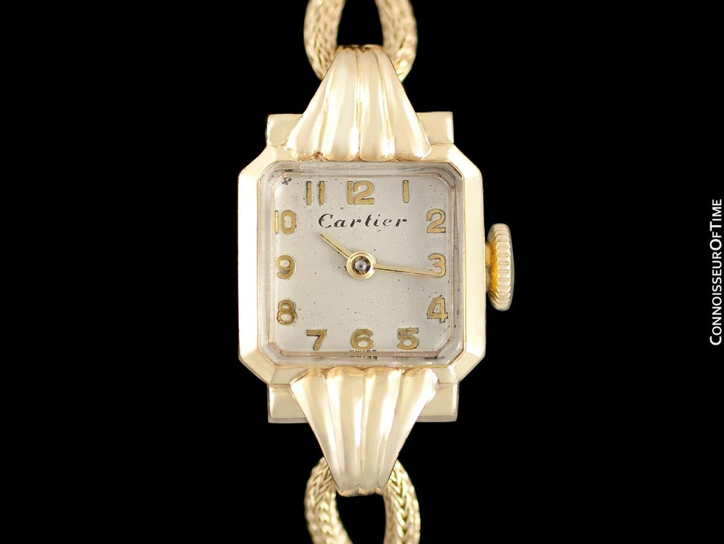 14k gold cartier watch