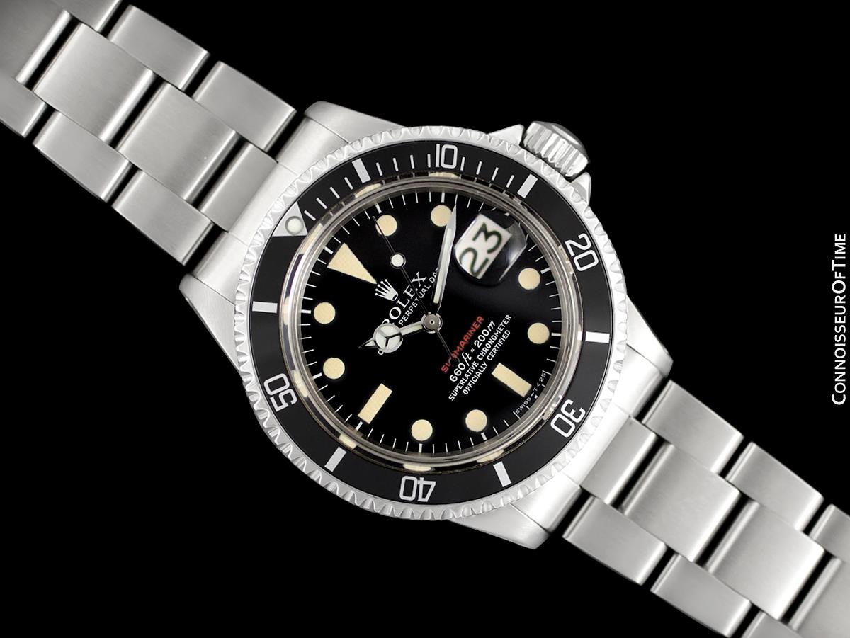 1970 Rolex Submariner Vintage Mens Ref. 1680 Watch with Red Letter