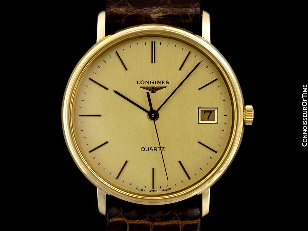 Longines Mens Classic Vintage Dress 18K Gold Plated & Stainless Steel ...