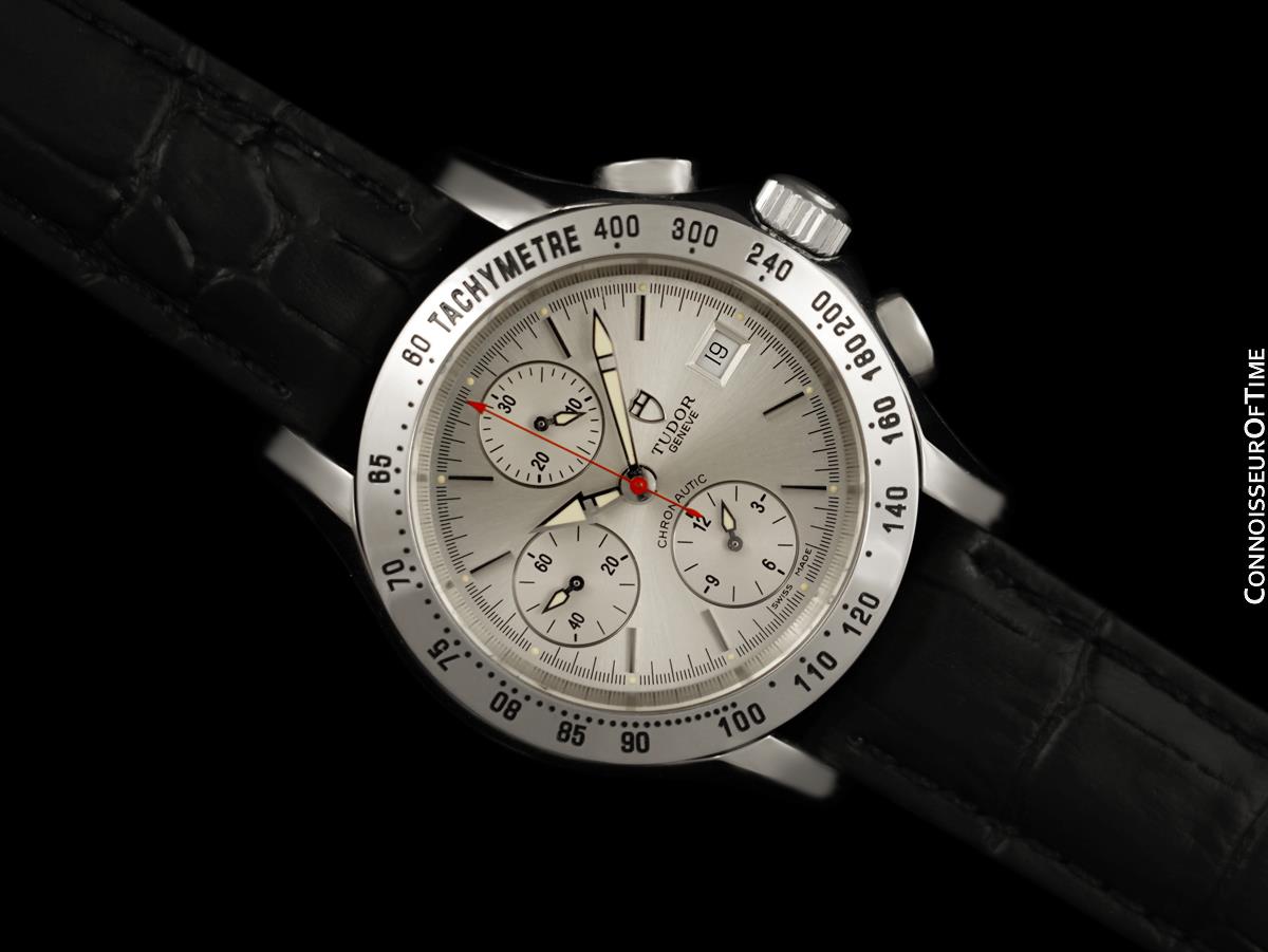 Tudor Chronautic Mens Chronograph Watch 79380P Stainless Steel