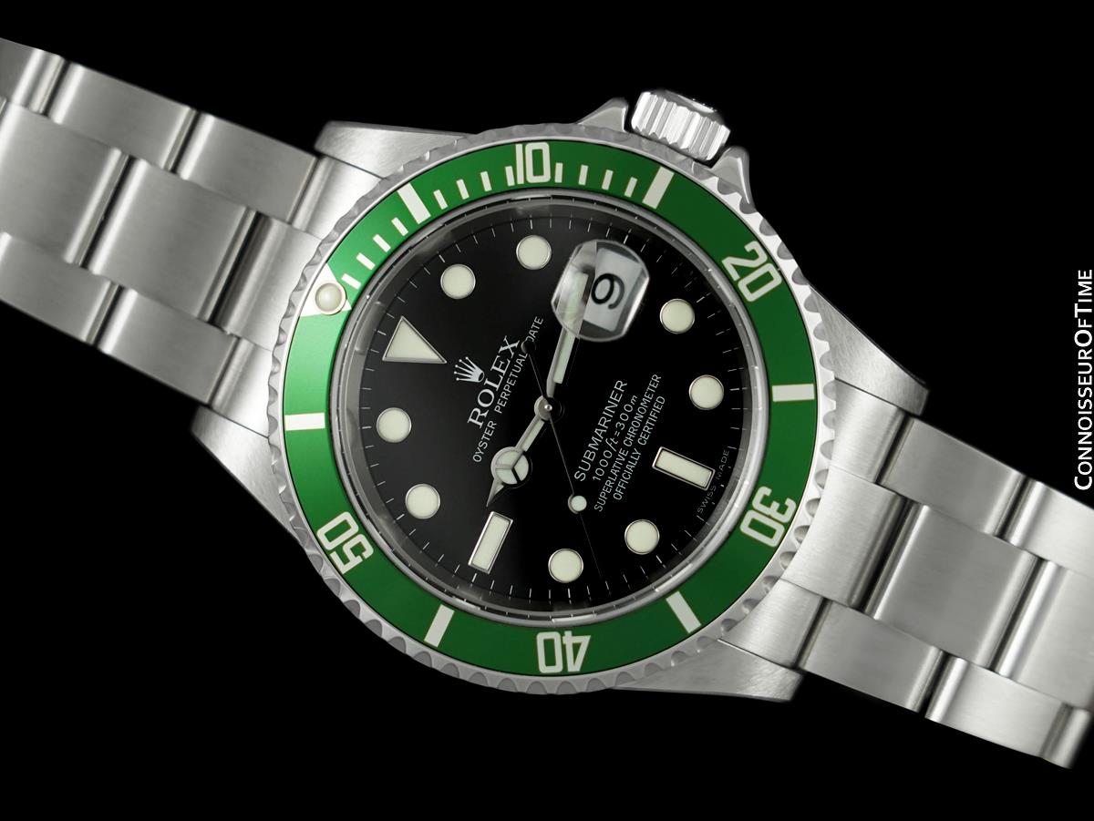 Collectors Dream! 2006 Rolex Mens Submariner Date Kermit Stainless Ste –  Happy Jewelers