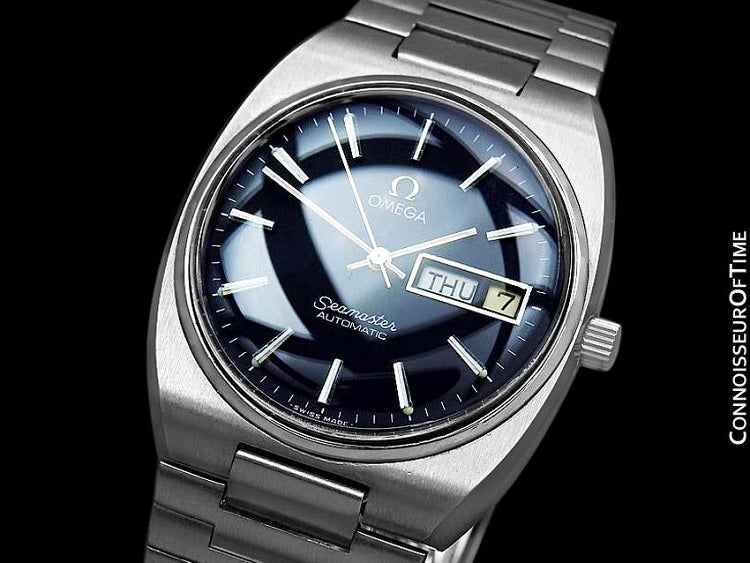 1980 Omega Seamaster Vintage Mens Bracelet Watch, Automatic, Day