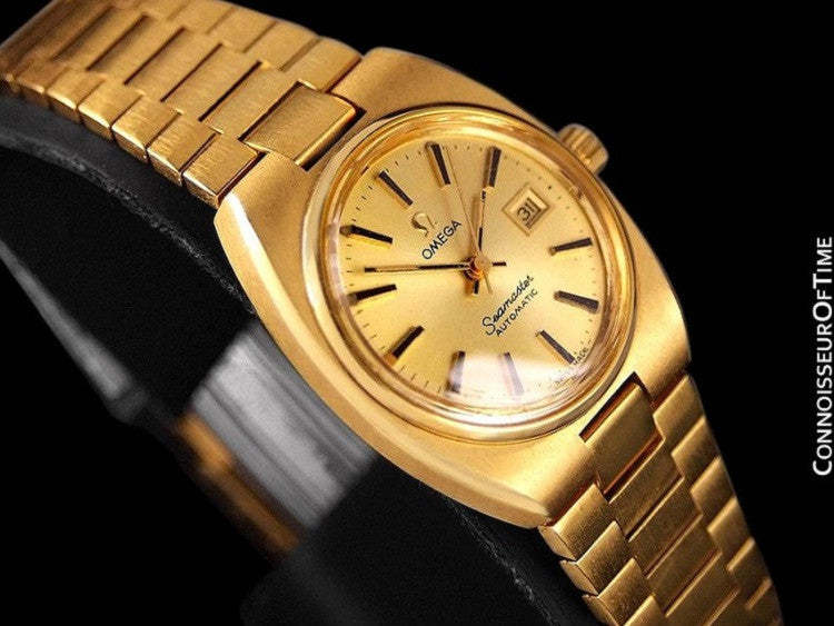 omega seamaster 18k gold watch