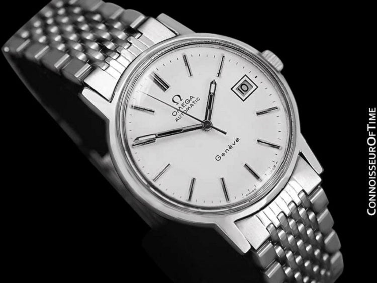 1974 Omega Geneve Vintage Mens Automatic Watch with Quick-Setting Date ...