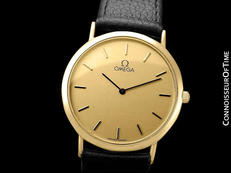 omega 18k gold mens watch