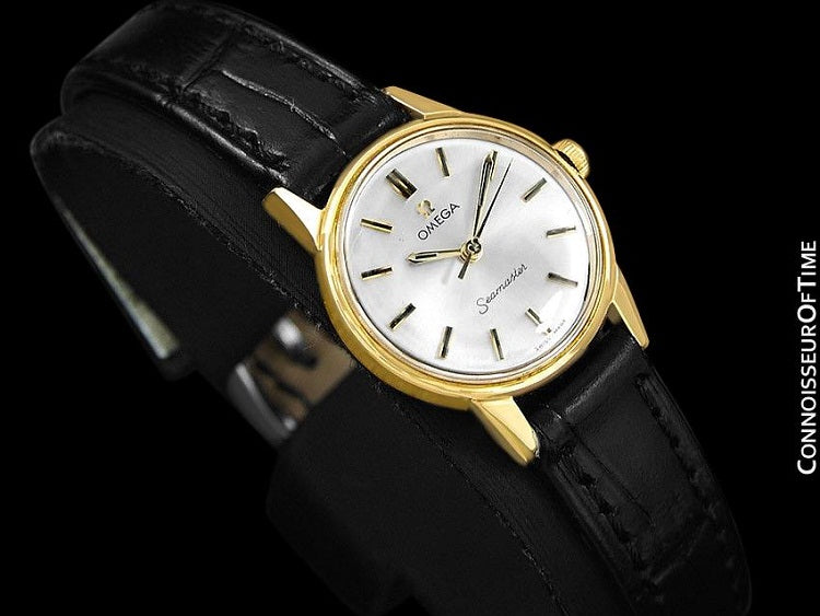 1964 Omega Seamaster Vintage Ladies Watch - 18K Gold Plated & Stainles ...