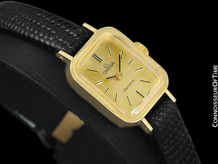 1971 Omega Geneve Vintage Ladies Watch - 18K Gold Plated