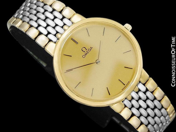 omega mens gold dress watch