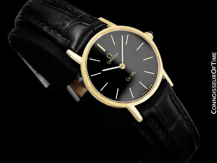 1980 Omega De Ville Vintage Ladies Dress Watch - 18K Gold Plated