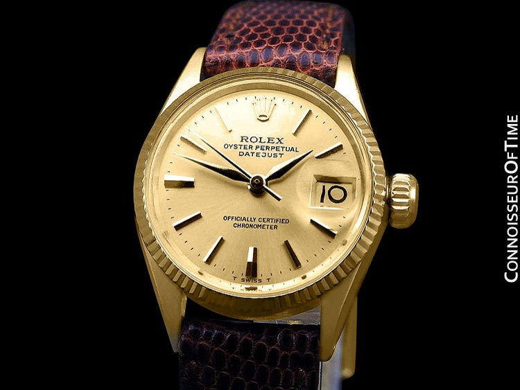 rolex lady datejust in 18k gold at Vintage Times Amsterdam / Watches