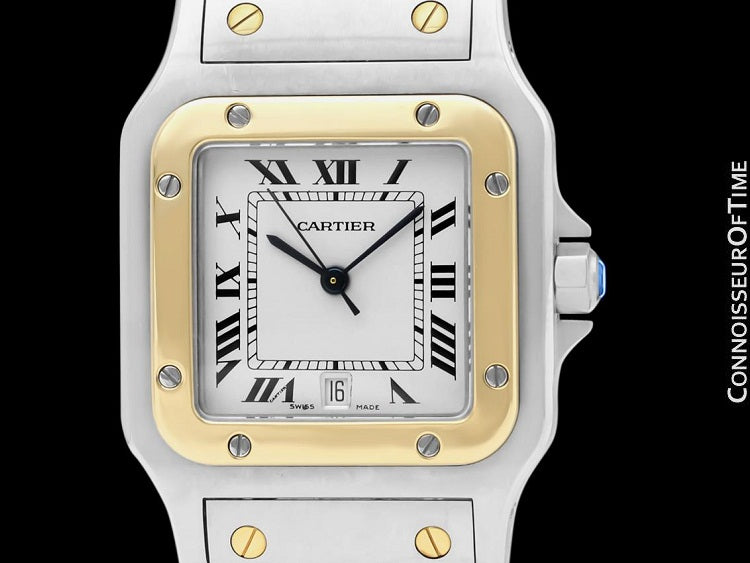 Cartier Santos Galbee Mens Two-Tone Bracelet Watch with Date - Stainle ...
