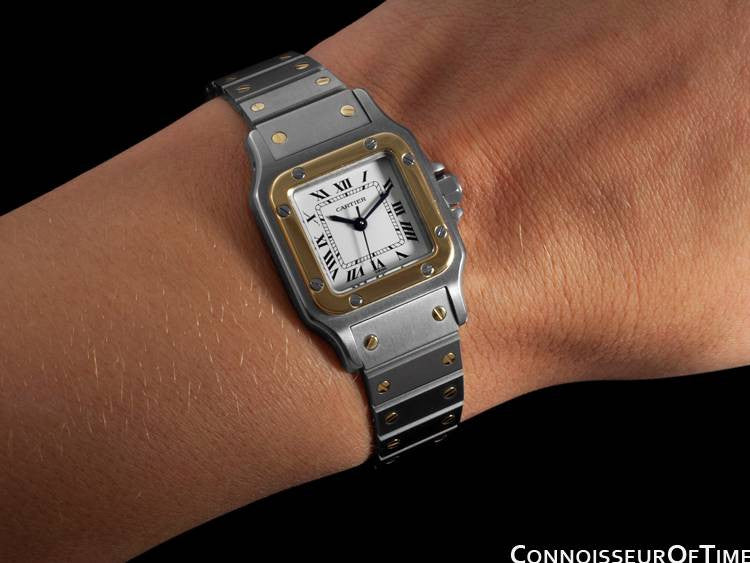 cartier santos two tone ladies