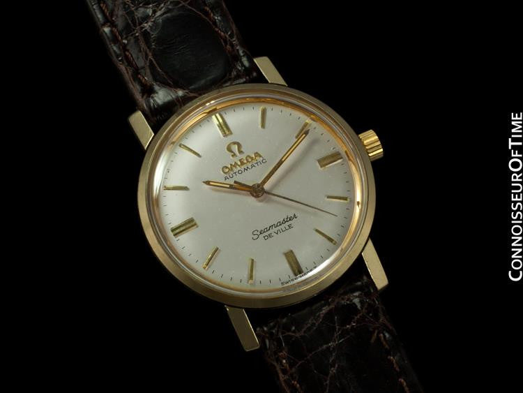 1960's Omega Vintage Midsize Mens Seamaster, Automatic - 14K Gold ...