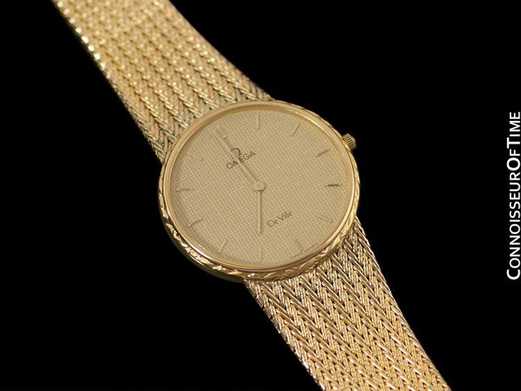 omega mens gold dress watch