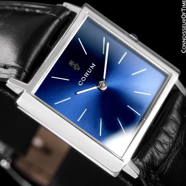 Corum Mens Square Dress Watch - Stainless Steel - Connoisseur of Time