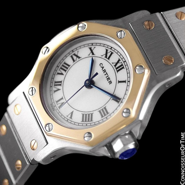 santos de cartier octagon automatique 18k gold&steel