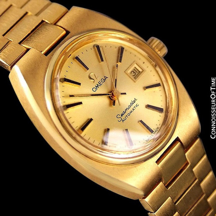 1979 Omega Seamaster Vintage Ladies Automatic Watch 18K Gold Plated