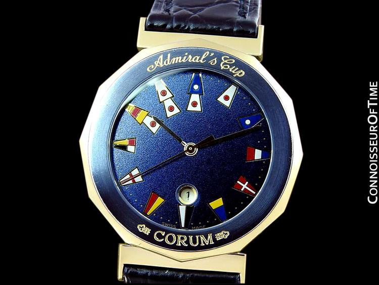 Corum Admiral's Cup Mens Nautical Watch - Solid 18K Gold & Ceramic