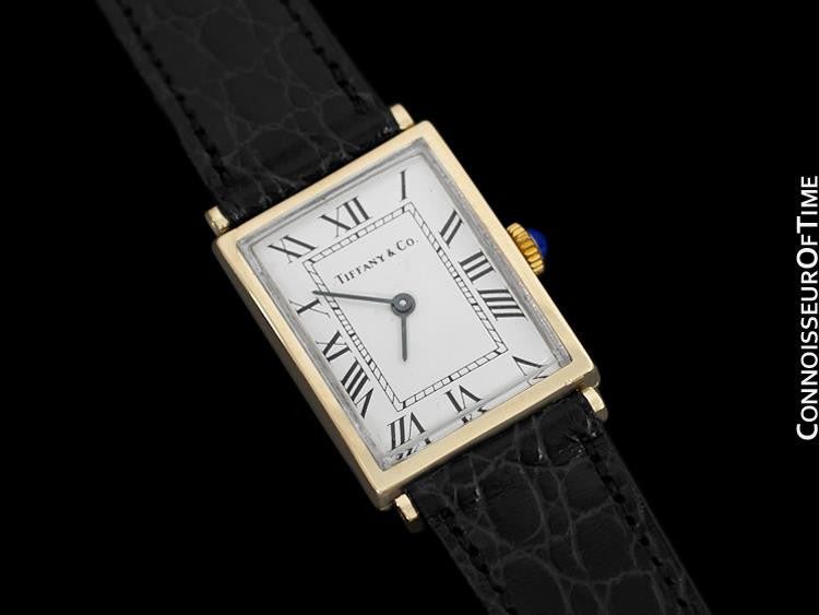 1980's Tiffany & Co. Vintage Mens Dress Watch - 14K Gold