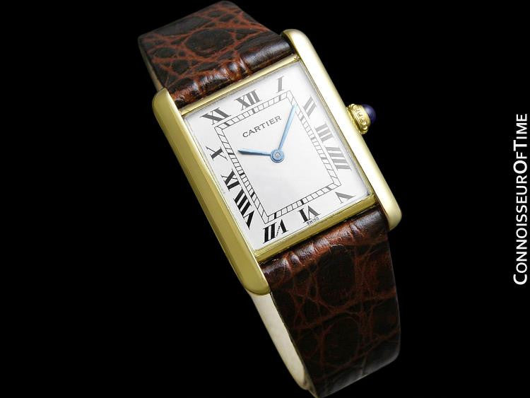 vintage cartier tank vermeil watch