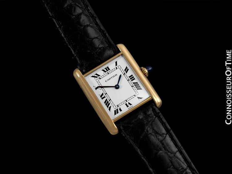 cartier tank solid gold