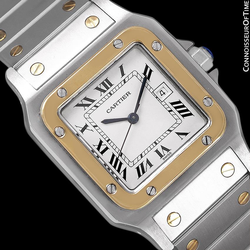 Cartier Mens Santos 2-Tone Automatic Watch - Stainless Steel & 18K Gol ...