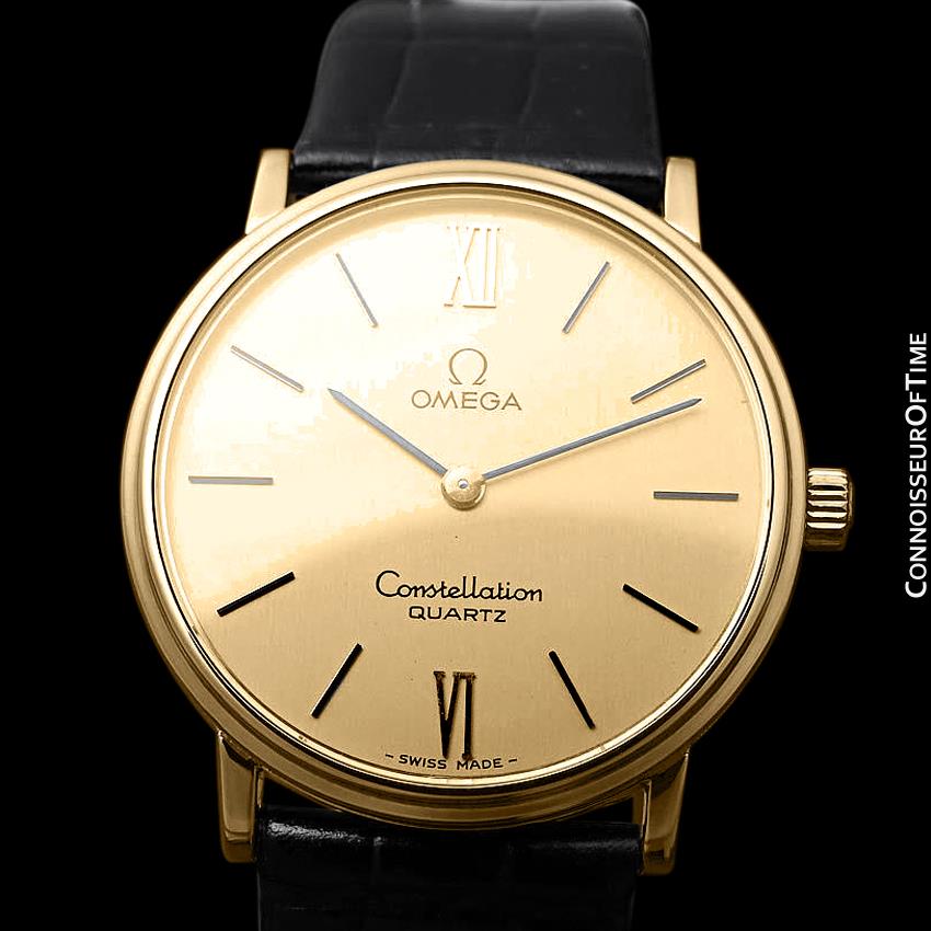 1979 Omega Constellation Mens Vintage Quartz Accuset Watch - 18K Gold ...