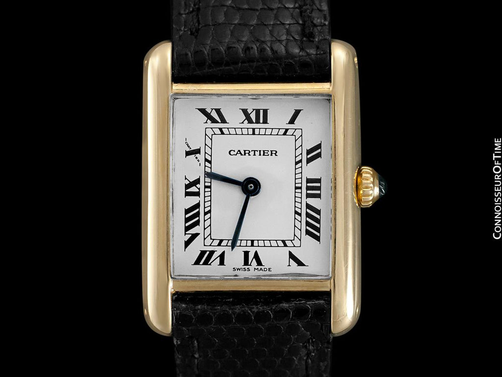 cartier tank quartz 18k swiss made