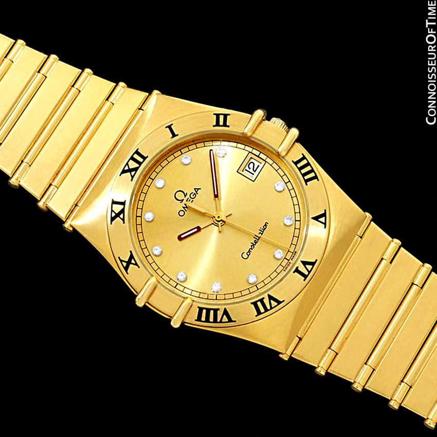 omega constellation gold plated