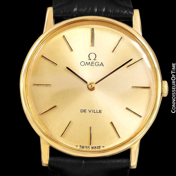 1980 Omega De Ville Vintage Mens Handwound Ultra Thin Dress Watch - 18 ...