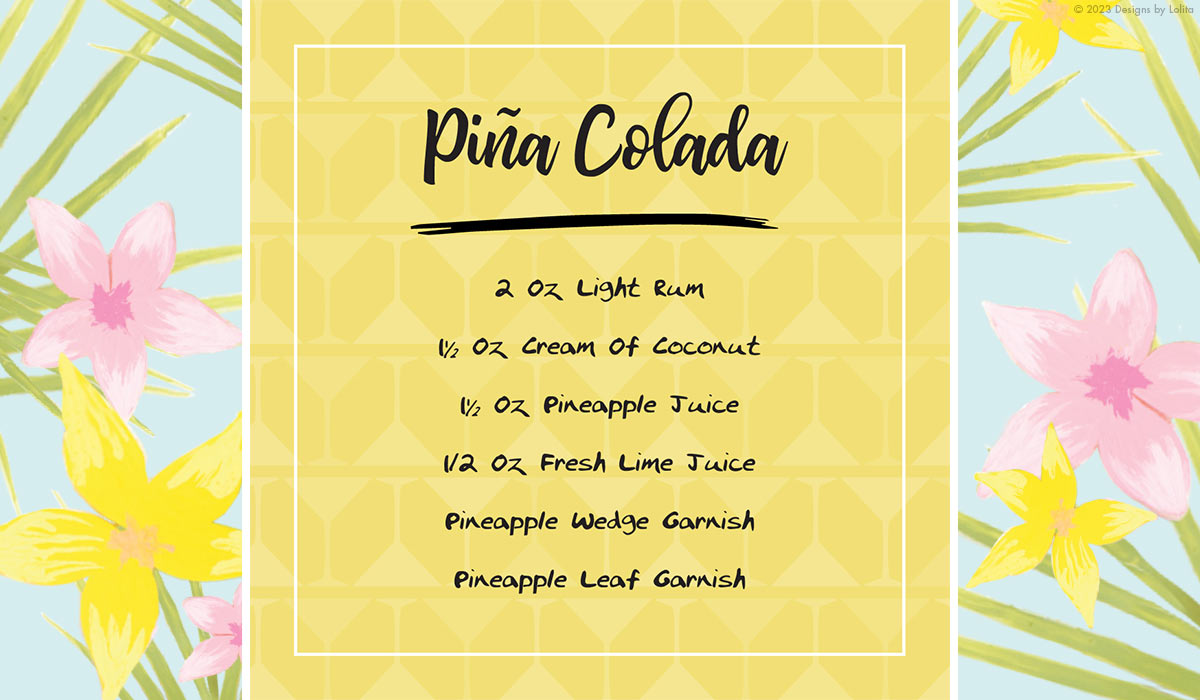 Lolita Pina Colada Cocktail Glass