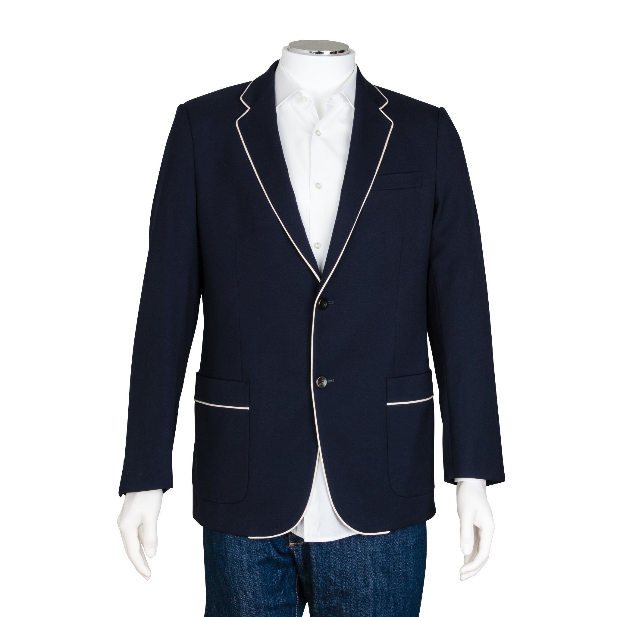 Gucci Navy Blue Blazer Jacket with 