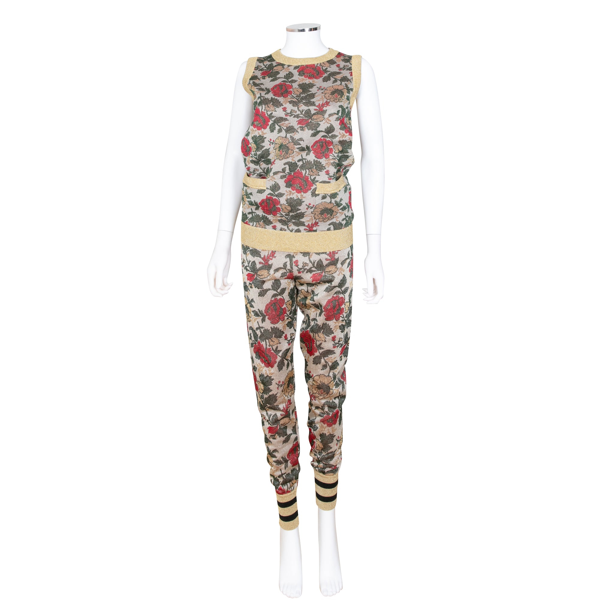 Gucci Metallic Floral Print Top and 