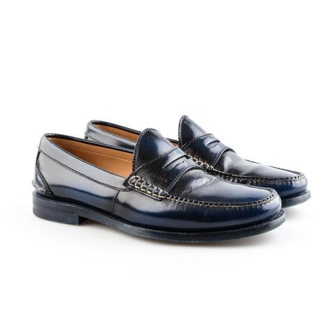 gucci loafers navy