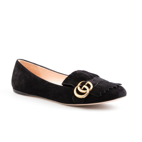 gg marmont fringe flat