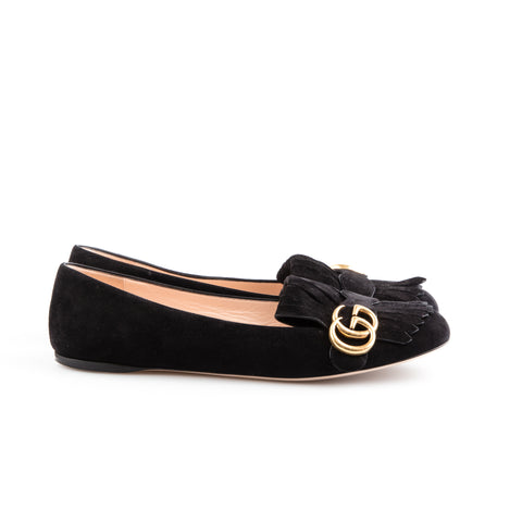 gucci marmont suede flats