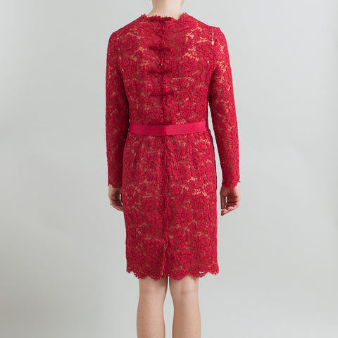 valentino red lace dress