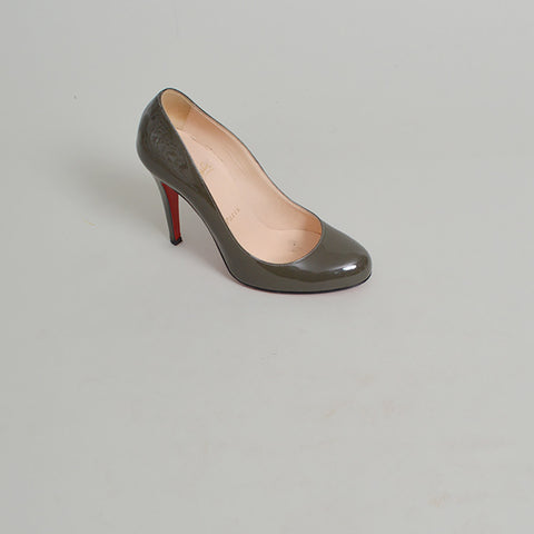 Christian Louboutin Olive Green Patent 