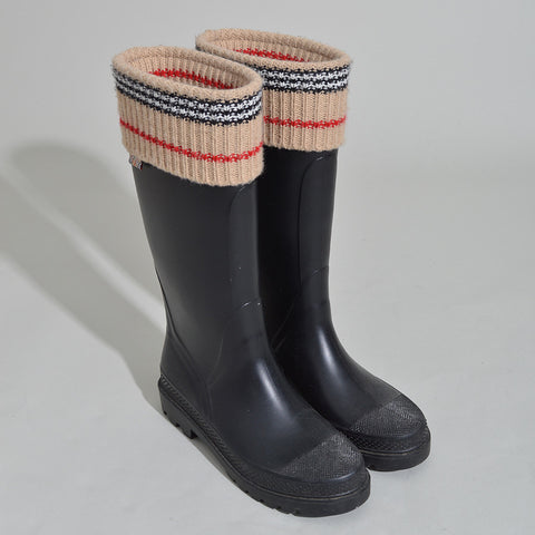 burberry black rain boots