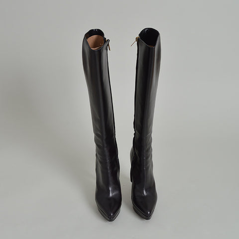 yves saint laurent knee high boots