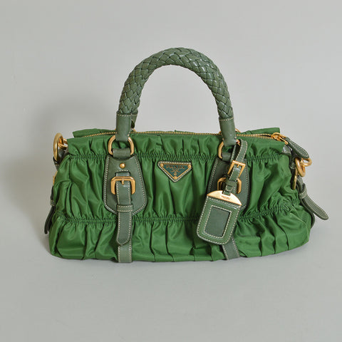 prada green handbag