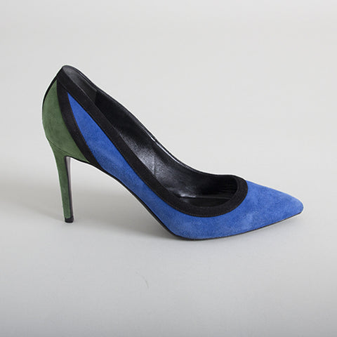 gucci blue pumps