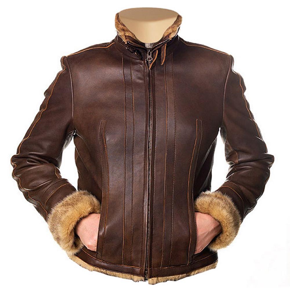 Women's Eve Fur lined brown Leather Jacket – Lusso Leather