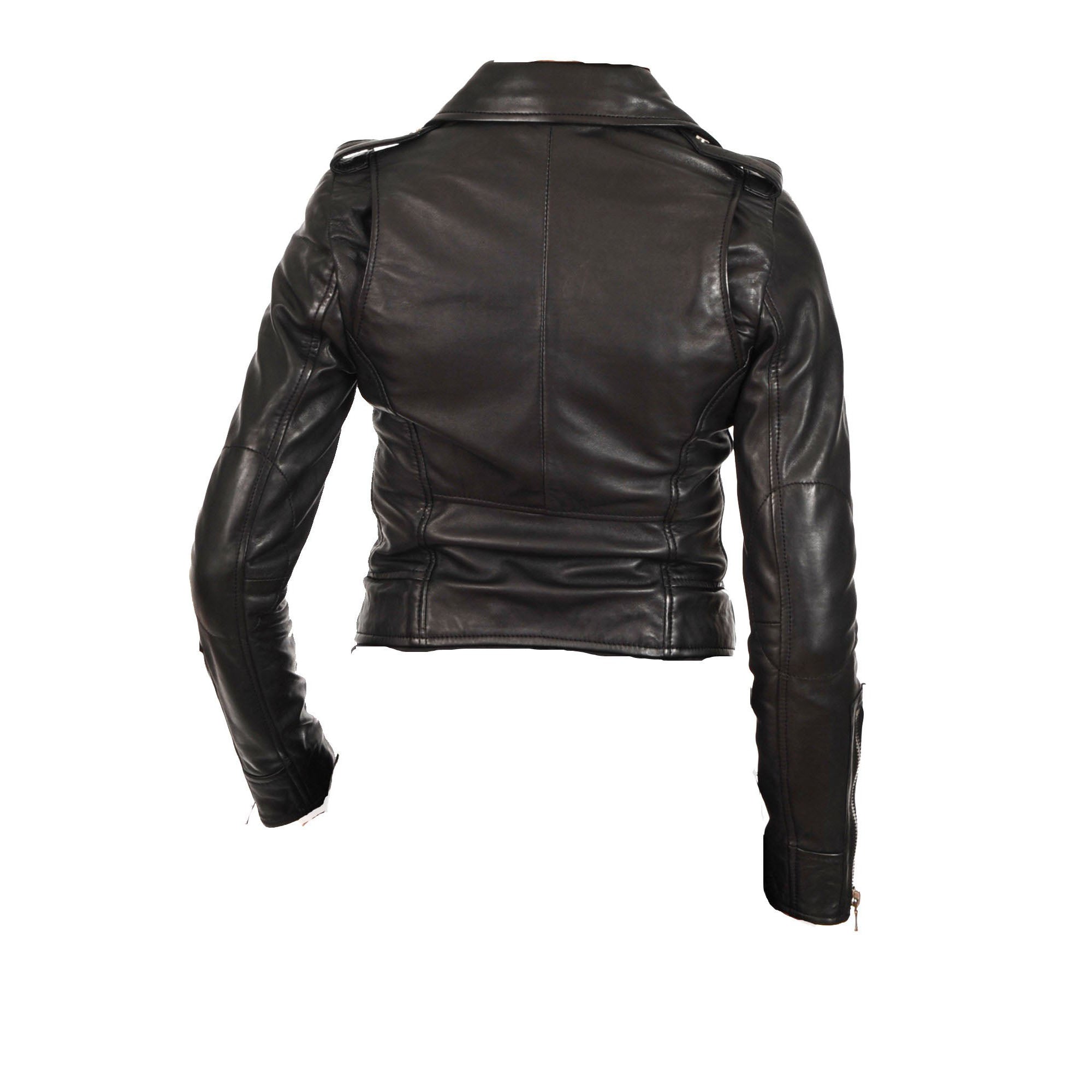 Women's double breasted leather jacket, faux leather blazer – Lusso Leather