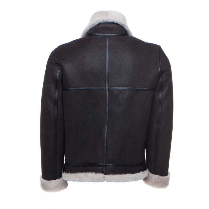 Reyna's Tan Sheepskin Shearling B-3 Bomber Style Jacket – Lusso Leather