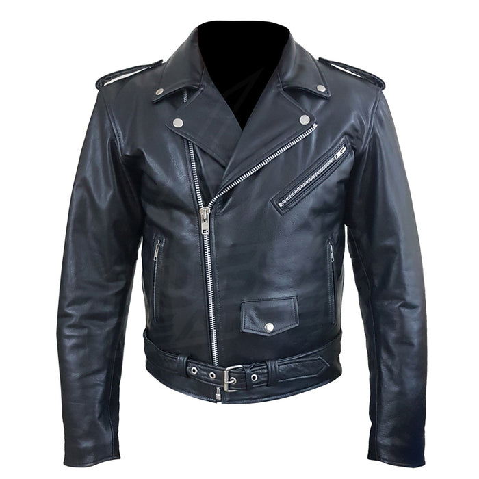 Green motorcycle jacket with armor protection – Lusso Leather