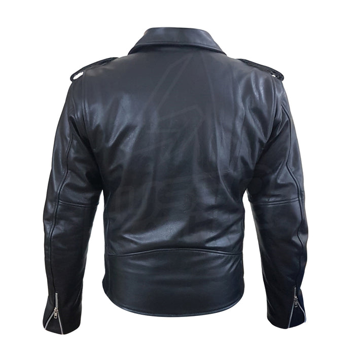 Green motorcycle jacket with armor protection – Lusso Leather