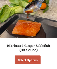 marinated ginger sablefish black cod