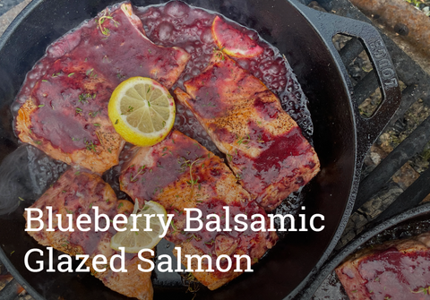 blueberry balsamic glazed salmon